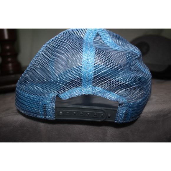 TSC TRACTOR SUPPLY CO Trucker Cap Hat Snapback Blue White Gray Block Color - Picture 5 of 5